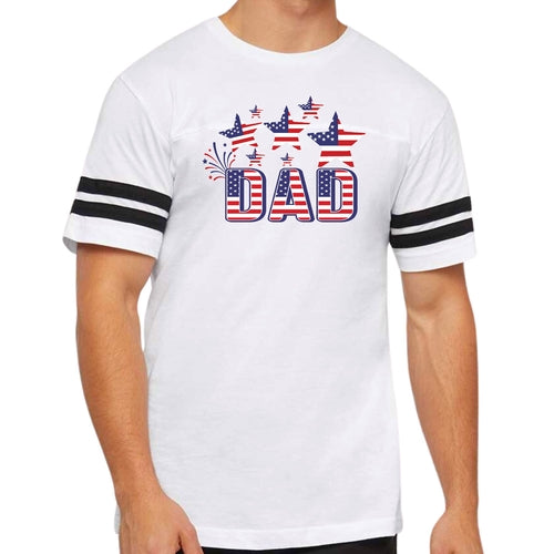 Mens Vintage Sport T-shirt Dad Independence Day 4th Of July