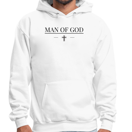 Mens Graphic Hoodie Man Of God Black Print