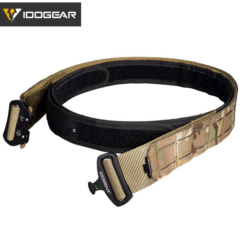 2 Inch Tactical Belt Quick Release Metal Buckle Laser MOLLE Mens Belts