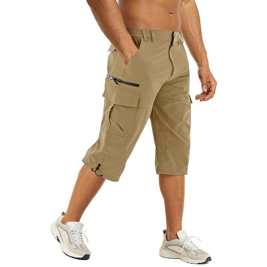 Summer Quick Dry Capri Pants Men's Lightweight Straight Fashion Casual