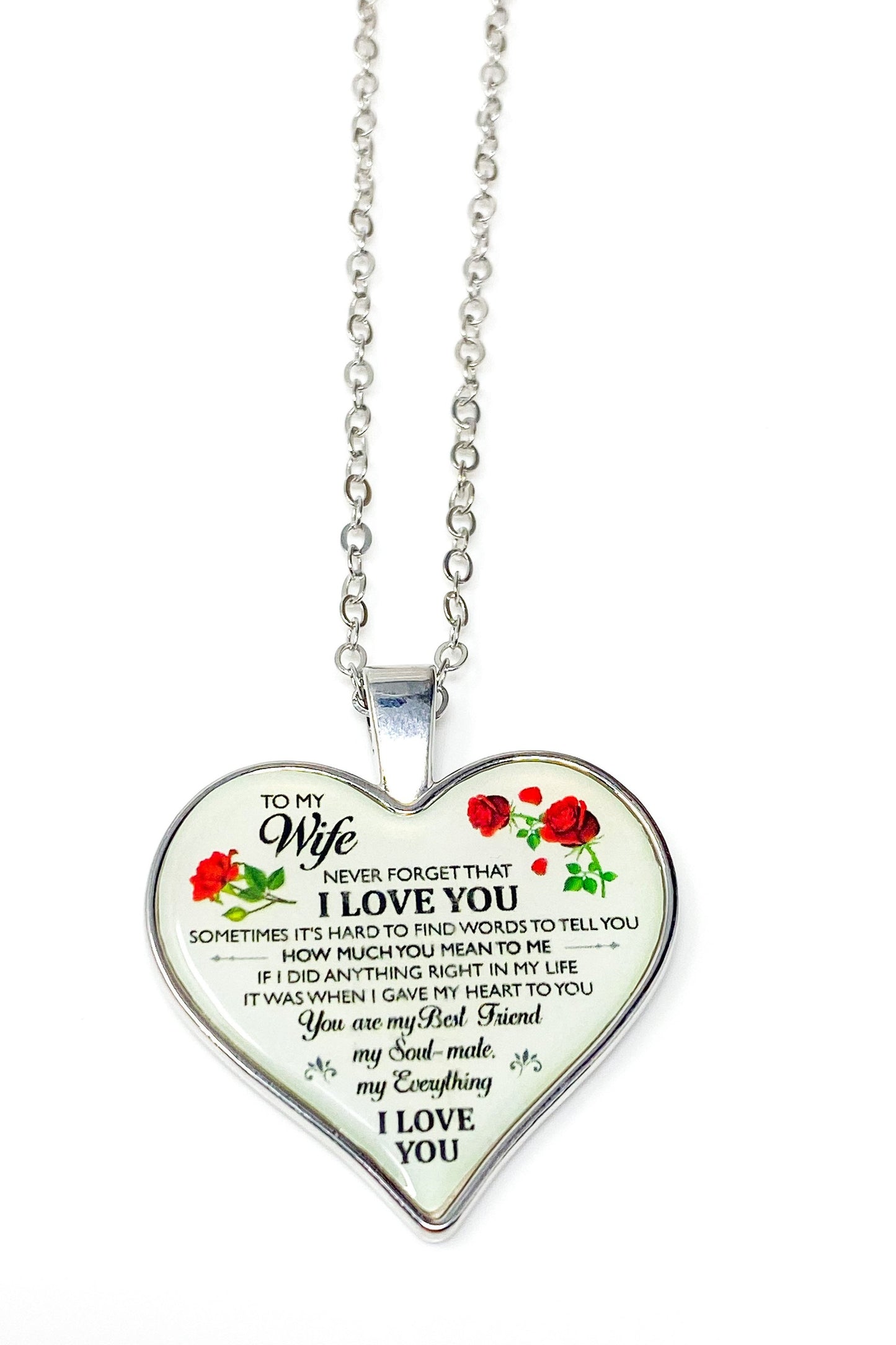 Necklace - To My Wife, I Love You Heart Keepsake