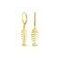 Nautical Tropical Beach Small Fishbone Leverback Dangle Earrings For Women For Teen 14K Gold Plated Sterling Silver