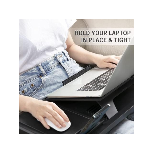 Laptop Lap Desk, Large Lap Desk With Cushion, Angle Adjustable, Lap Desk For Laptop W/Mouse Pad & Cellphone Slot, Laptop Stand For Bed & Couch, Laptop Riser For Home & Office
