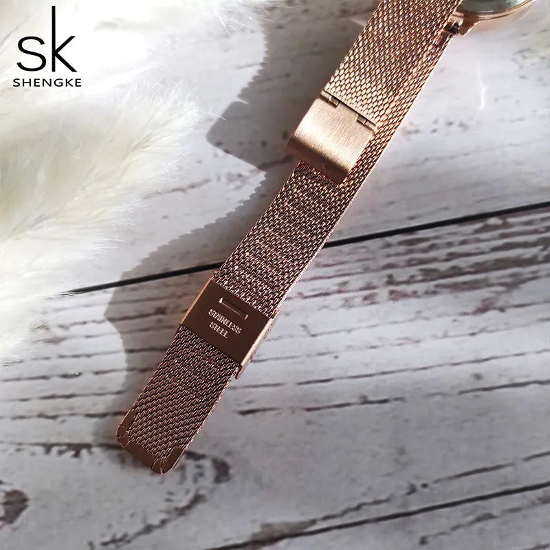 Shengke Crystal Lady Watches Luxury Brand Women Dress Watch Original Design Quartz Wrist Watches Creative Relogio Feminino