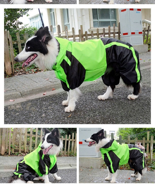 Large Dog Raincoat Big Dog Clothes Waterproof Coat Jacket Jumpsuit Samoyed Husky Labrador Golden Retriever Clothing Pet Costumes