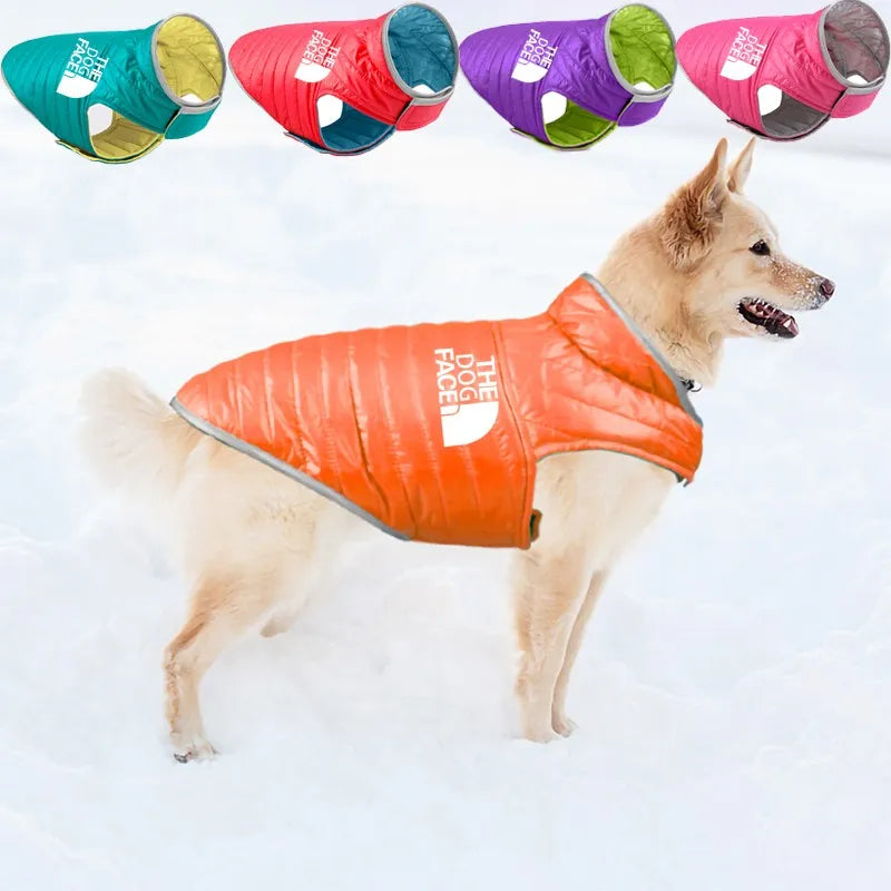 Reversible Pet Dog Coats Jacket Winter Dog Down Clothes Dual Colors Reflective Waterproof Dogs Jacket For Small Large Dogs Pug