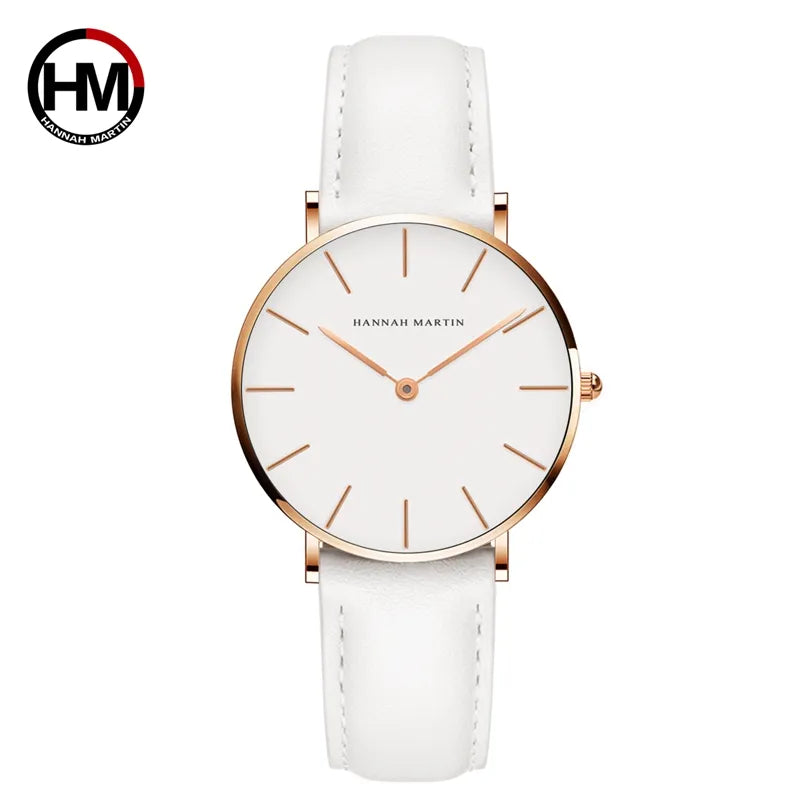 Women Watches Creative Top Brand Japan Quartz Movement Watch Fashion Simple Causal Leather Strap Female Waterproof Wristwatches