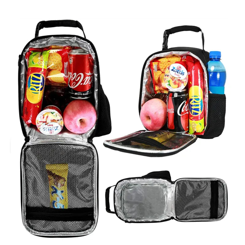 Lunch Boxes for Children Upgrade Insulated Football Lunch Bag Waterproof Reusable Portable Meal Ice Pack for Boys Girl