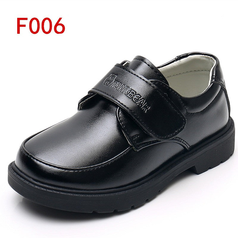 Color: F006Matte, Size: 36 - Black Leather Shoes With Shiny Mirror And Round Toe