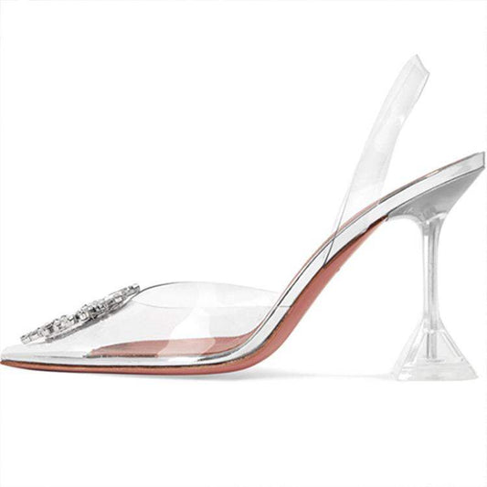 Color: Transparent, style: 9cm-40, Size:  - Transparent high heels