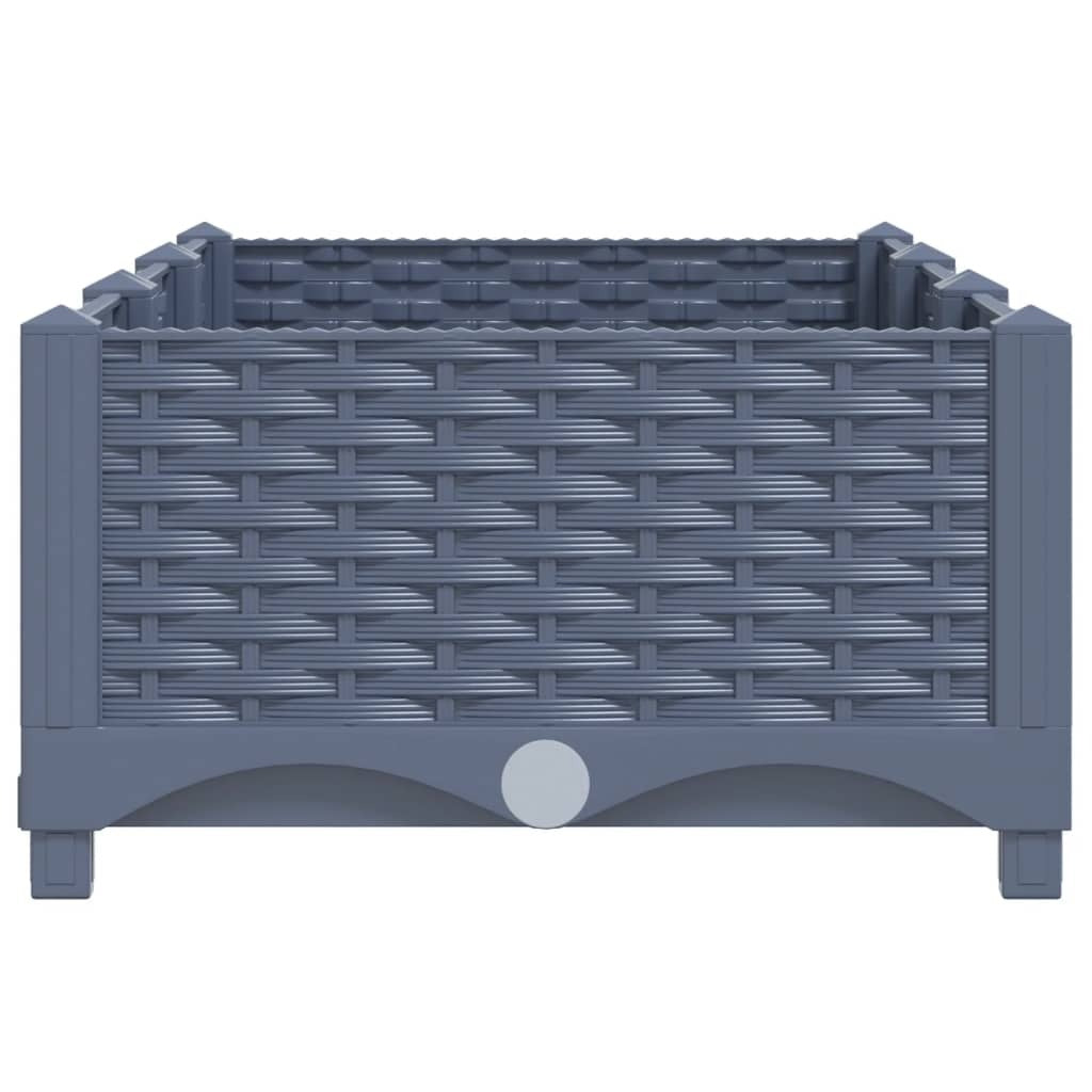 Raised Bed Blue Grey Polypropylene 47.2 x 15.7 x 9.1 in Durable