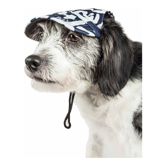 Pet Life  'bone Cappa' Graffiti Sculptured Uv Protectant Adjustable Fashion Dog Hat Cap - Medium