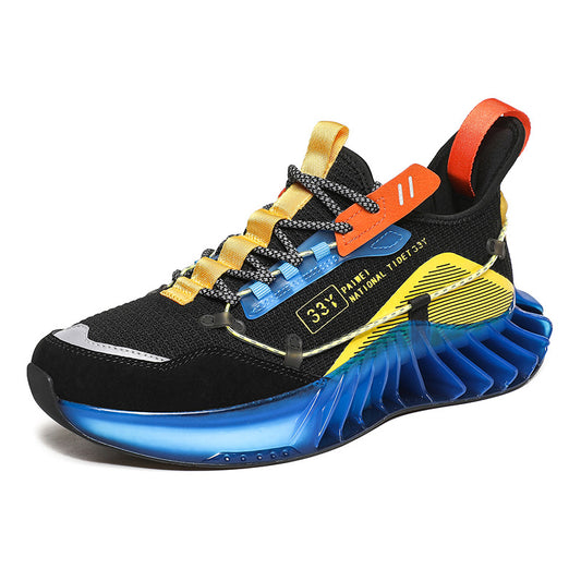 Color: Black?Blue, Size: 39 - Fall Men'S Low-Top Round Toe Injection Shoes Sports Daily Sports Old Shoes