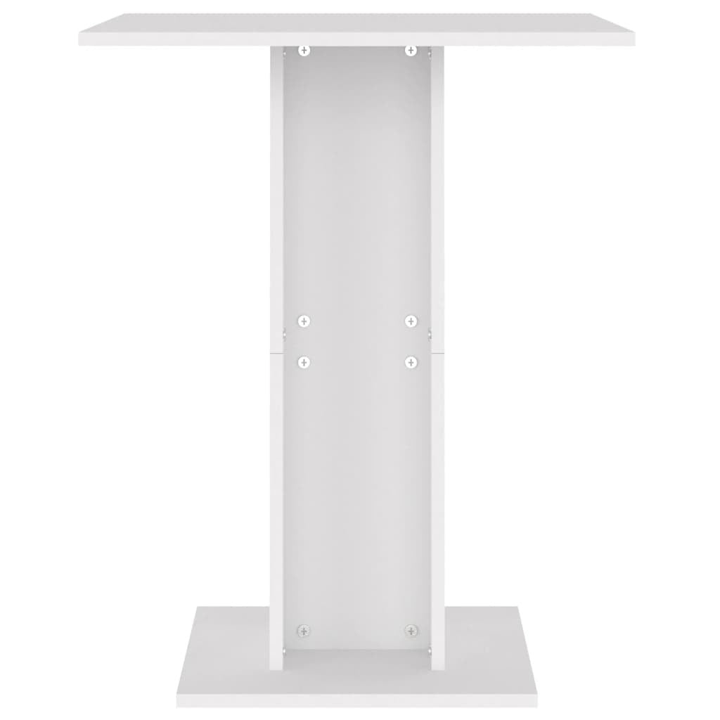 vidaXL Bistro Table White 23.6"x23.6"x29.5" Engineered Wood