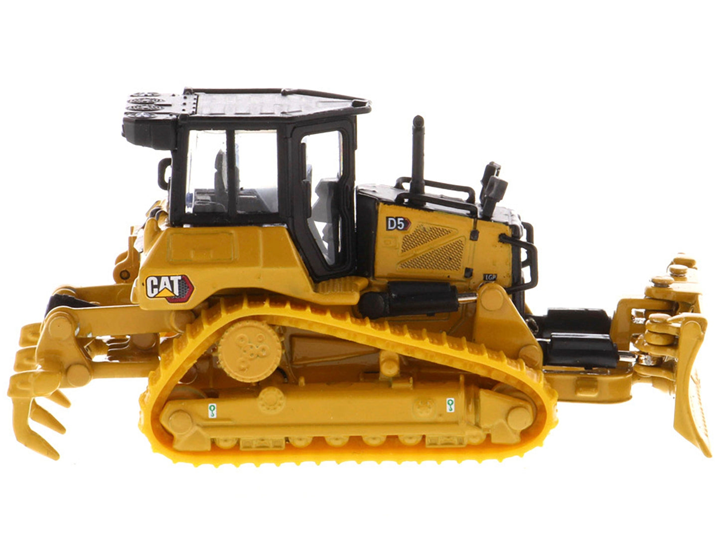 CAT Caterpillar D5 Track-Type Dozer Yellow with Fine Grading Undercarriage and Foldable Blade "High Line Series" 1/87 (HO) Scale Diecast Model by Diecast Masters