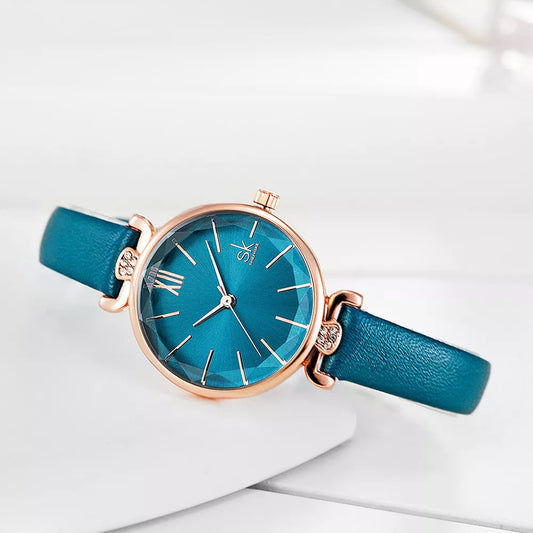 K8067 Quartz Wristwatches Relogio Feminino Ladies Leather Watch Quartz Classic Casual Analog Watches Women Simple Watch Gift