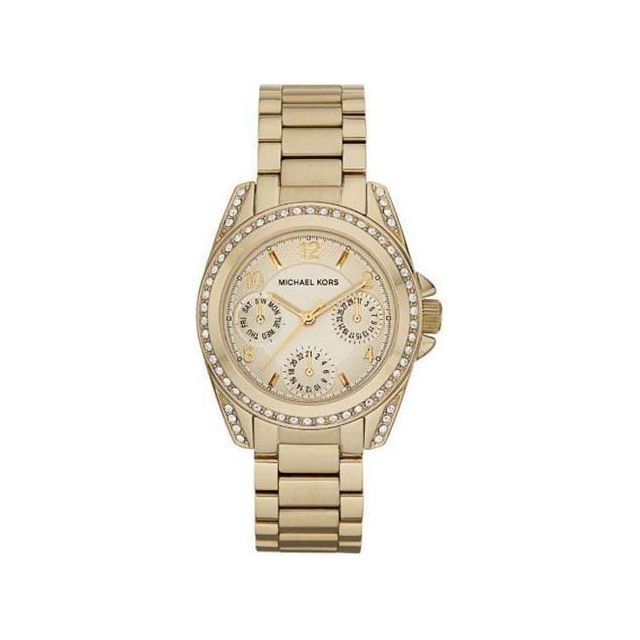 Michael Kors Blair Champagne Dial Gold-tone Stainless Steel Ladies Watch MK5639