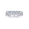 Simple 2 Row Pave Cubic Zirconia CZ Anniversary Wedding Band Ring For Women 925 Sterling Silver