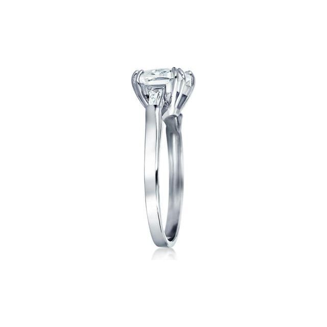 Simple 5CT Square Asscher Cut AAA CZ Side Baguette Solitaire Engagement Ring Thin Band 925 Sterling Silver For Women