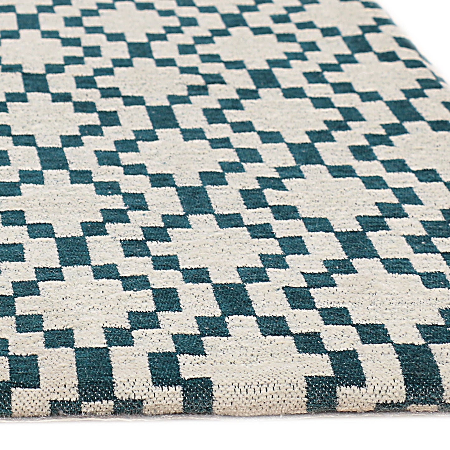 RugSmith Teal Trellis Anti-Fatigue Kitchen Mat, 20" x 36"Heart