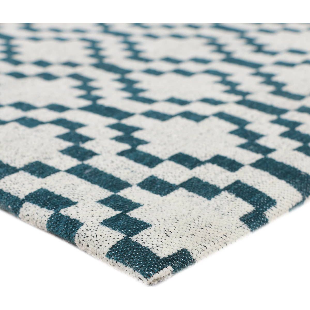 RugSmith Teal Trellis Anti-Fatigue Kitchen Mat, 20" x 36"Heart