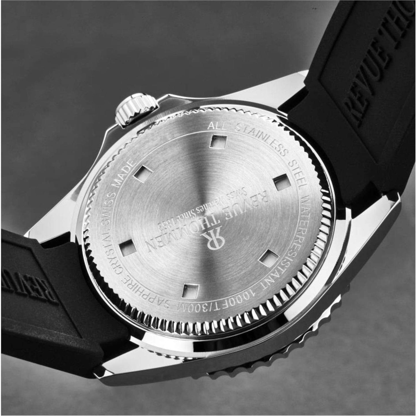 Revue Thommen 17571.2823 Men's 'Diver' Blue Dial Rubber Strap Swiss Automatic Watch