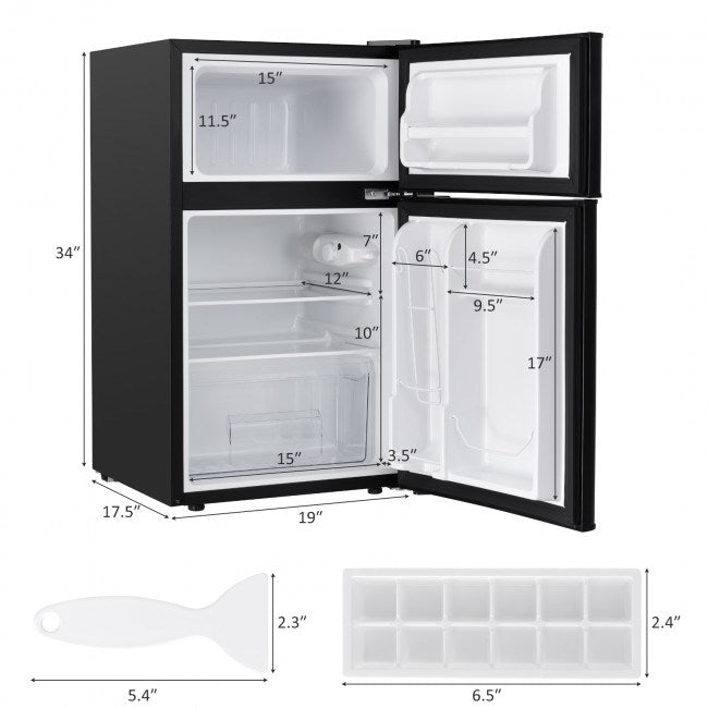 3.2 cu ft. Compact Stainless Steel Refrigerator