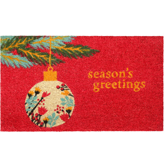 RugSmith Multi Tufted Seasons Greetings Doormat, 18" x 30"Heart